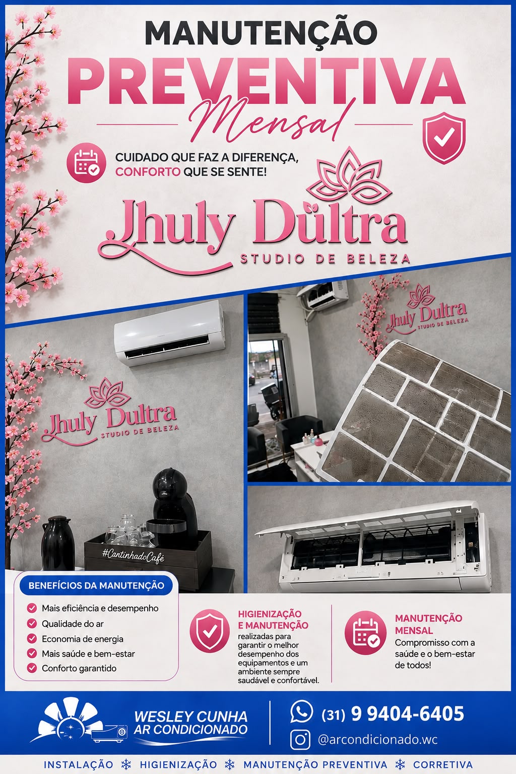 Contrato de manutenção preventiva mensal — Jhuly Dultra Studio de Beleza