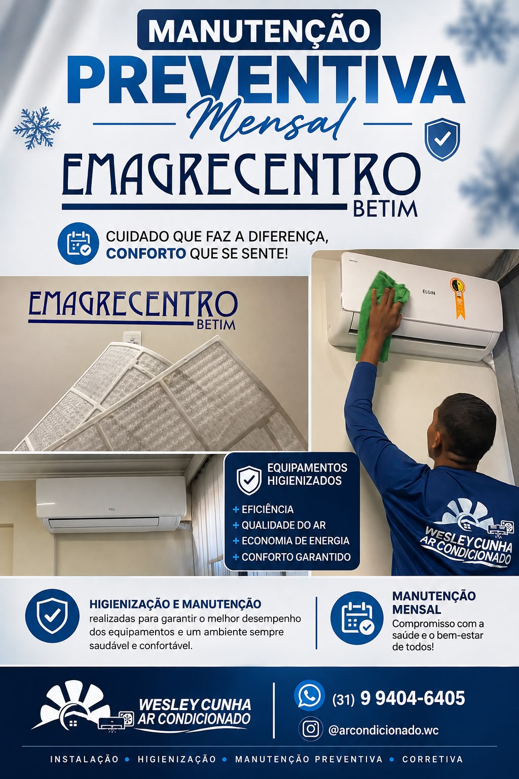 Contrato de manutenção preventiva mensal — Emagrecentro Betim