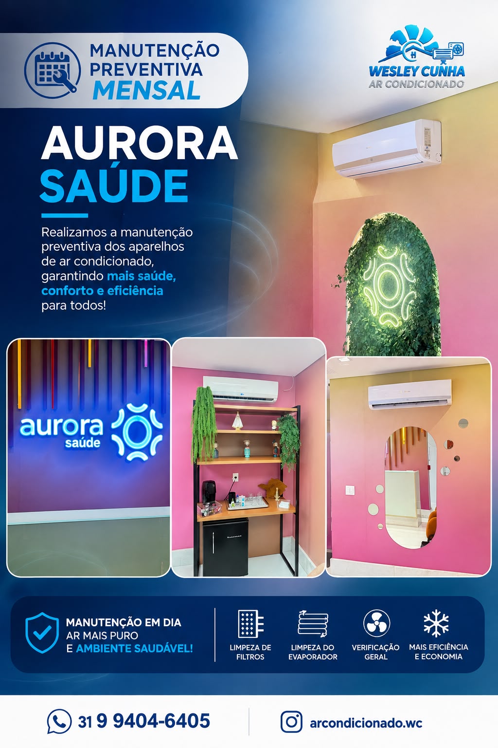 Contrato de manutenção preventiva mensal — Aurora Saúde