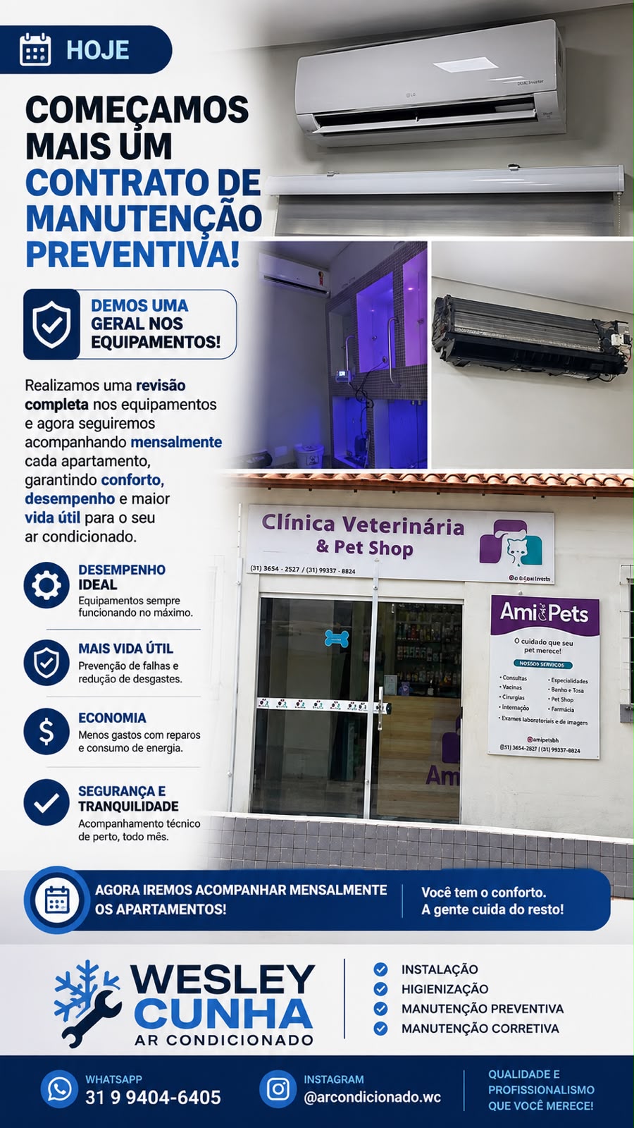 Contrato de manutenção preventiva — Clínica Veterinária & Pet Shop Ami Pets